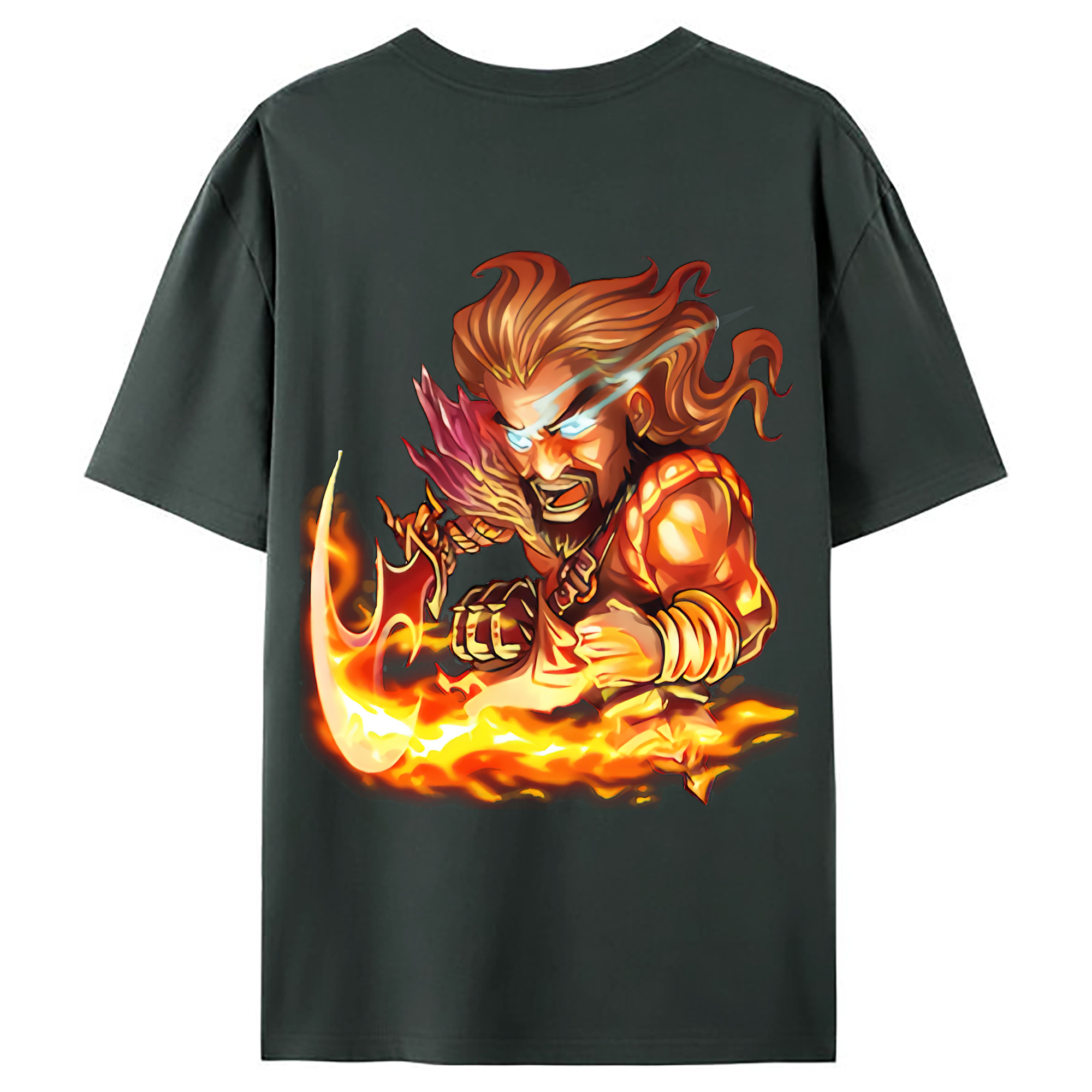 （画像用） リーグ・オブ・レジェンド League of Legends LOL 綿100％ メンズ半袖Tシャツ（バックプリント） 通気性